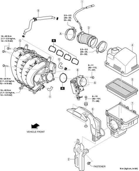 Mazda CX 5 Service Repair Manual Intake Air System Removal