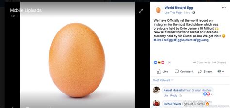 After Setting World Record For Most Liked Ig Post Now This Egg Is Off To Become Most Liked