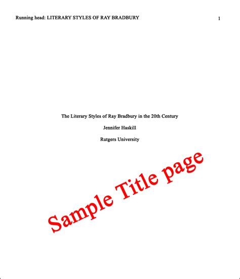 Example Cover Page Apa Format 6th Edition Easybib Guide To Citing And