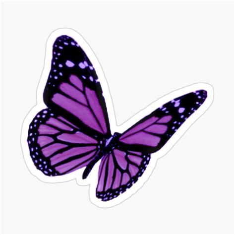 Butterfly Aesthetic Purple Sticker E6d