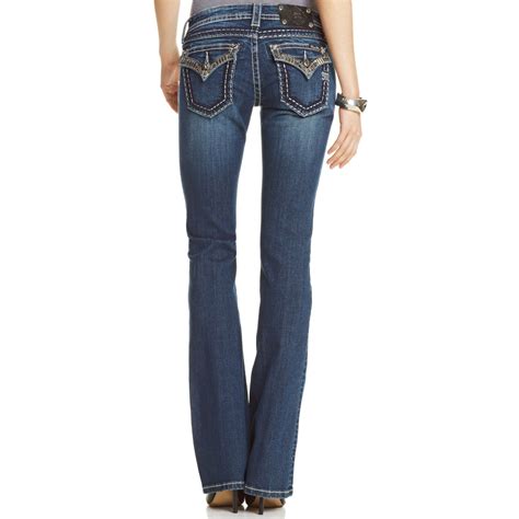 Lyst Miss Me Studded Bootcut Jeans In Blue