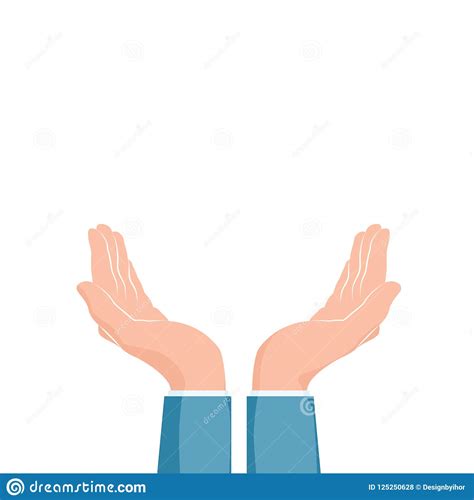 Cupped Hands Folded Arms Pop Art Retro Comic Style Cartoon Vector