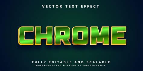 Premium Vector Chrome 3d Text Effect