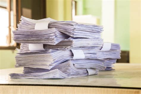 Stack Of Papers Stock Image Image Of Organize Office 43241583