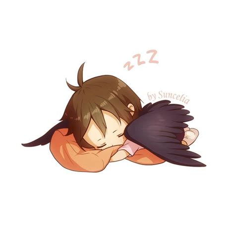 Haikyuu Sleeping Crow By Suncelia On Deviantart Anime Chibi