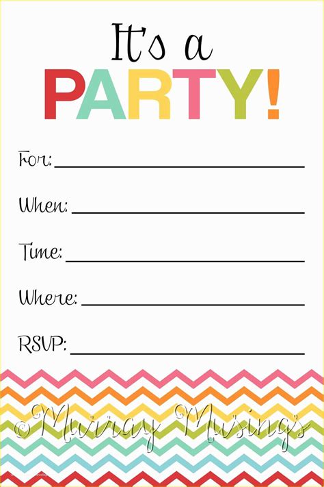 Free Printable Surprise Birthday Invitations Template Of Chevron Fill