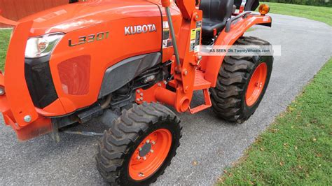 2015 Kubota L3301 4x4 Compact Tractor W Loader 33hp Diesel Hydro 225 Hours