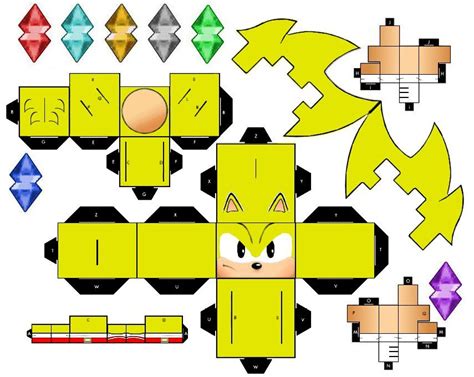Papercraft Super Sonic