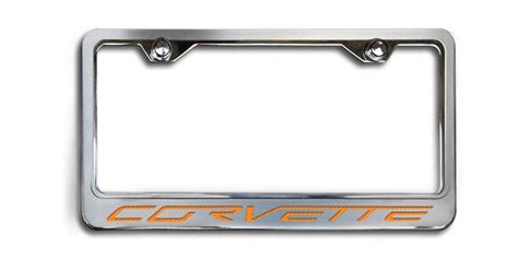 C6 Corvette License Plate Frame With Lettering Corvette Store Online