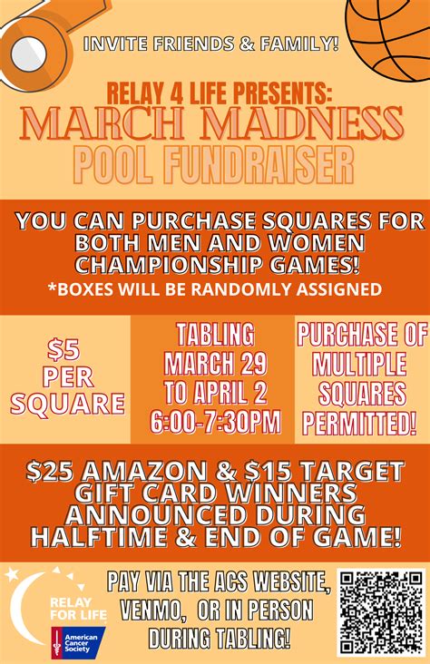Relay For Life March Madness Pool Fundraiser 318 42 St Marys