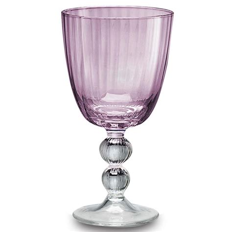 Beatriz Ball Venice Modern Purple Drinking Glass Set Of 4 Glass Champagne Flutes Glass Set