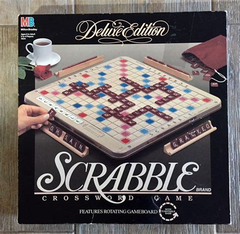 Cool Item Scrabble Deluxe Edition Turntable Game Scrabble Board Game