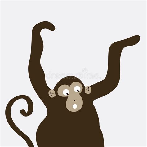 Excited Monkey Dancing Cartoon Vector Stock Vector Illustration Of
