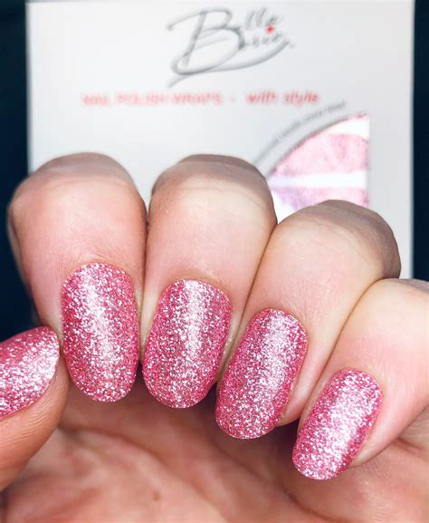 The Perfect Light Pink Glitter Nail Polish Wrap Strips For Etsy