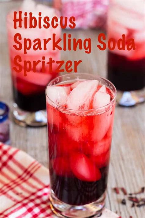 Hibiscus Sparkling Soda Spritzers Recipe Hibiscus Drink Easy