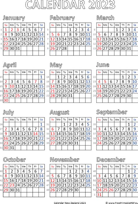 Free Printable Calendar 2023 Nz Work Calendar Calendar June Free