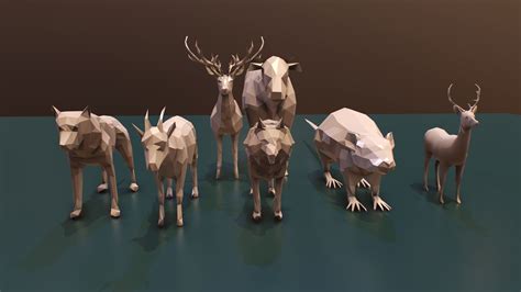 Low Poly Animals 3d Model Cgtrader