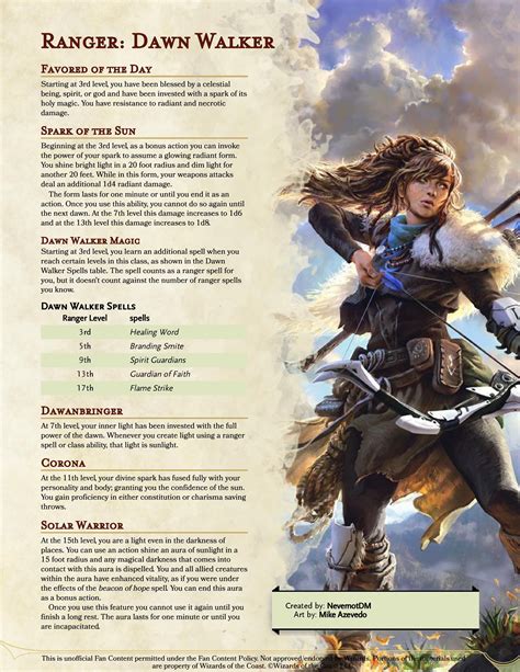 An Image Of A Page From The Game Ranger Dawn Walker