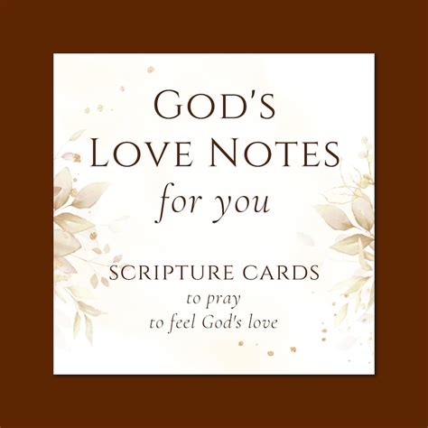Gods Love Notes Scripture Cards Printable Gods Love Letter Gods