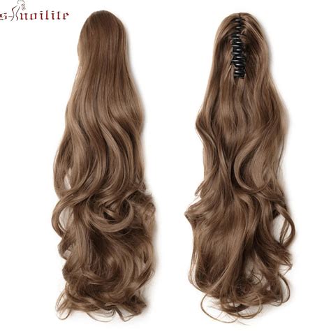 S Noilite 24 Women Ponytail Claw Clip In Hair Extension Fake Hair Long