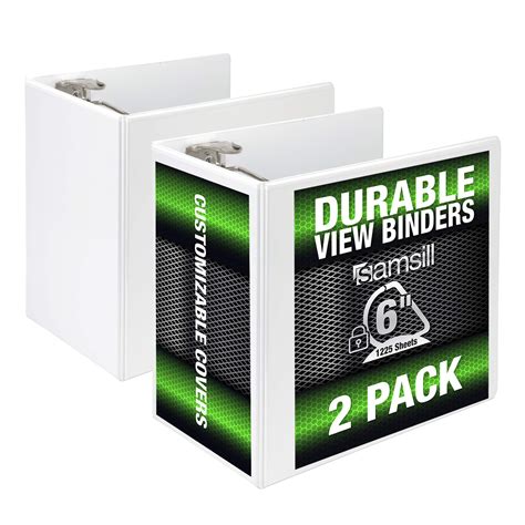 Buy Samsill Durable 6 Inch Binder White D Ring Bindercustomizable