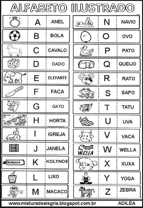 Alfabeto Completo Da Língua Portuguesa → Abecedário Para Atividades