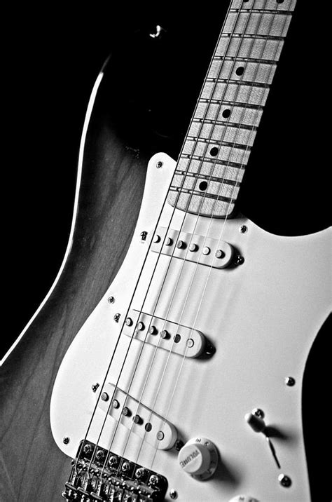 Fender Stratocaster Electric Guitar Black And White Photograph By Jani