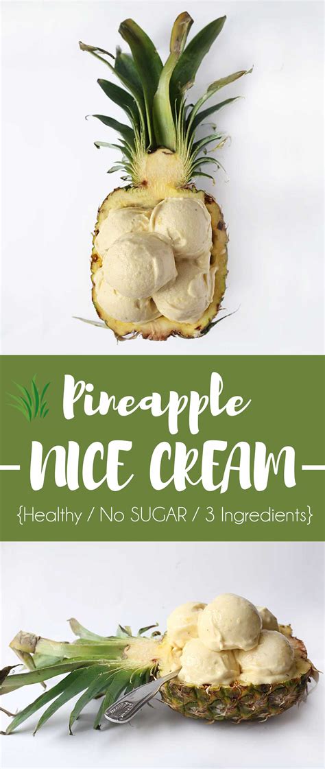 Healthy Pineapple Banana Ice Cream Recipe Food Raw