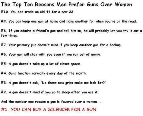 the top 10 reasons men prefer guns over women water slide decal ebay