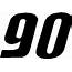 NASCAR Decals  90 Race Number Solid Decal / Sticker