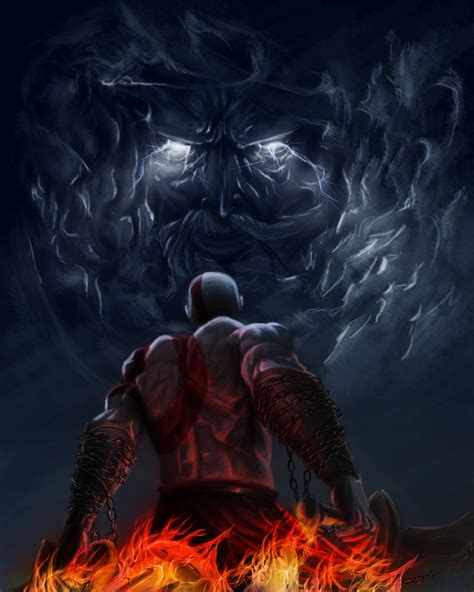 Kratos Vs Zeus By Asgerlanghoff On Deviantart