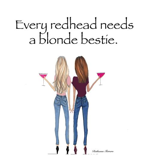 Every Redhead Needs A Blonde Bestie Fashion Illustration Gift Etsy De