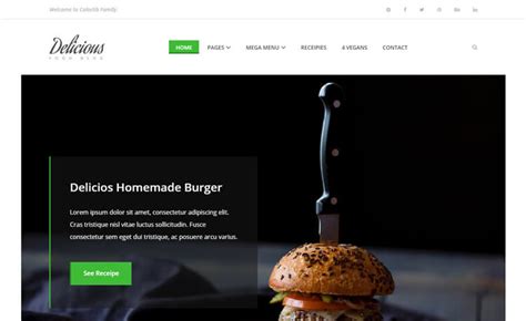 Delicious Free Bootstrap HTML Recipe Website Template