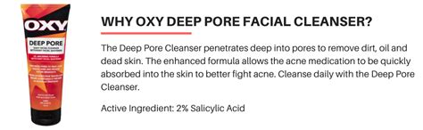 Oxy Deep Pore Daily Facial Acne Cleanser With Salicylic Acid Oily Skin