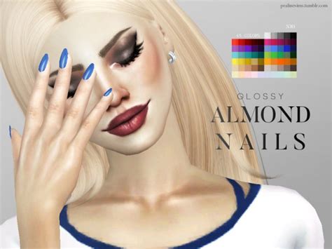 The Sims Resource Glossy Nail Pack By Pralinesims • Sims 4 Downloads