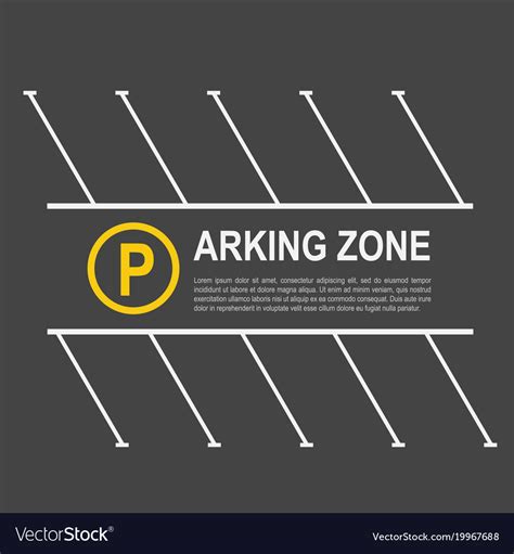 Parking Zone Mockup Royalty Free Vector Image Vectorstock