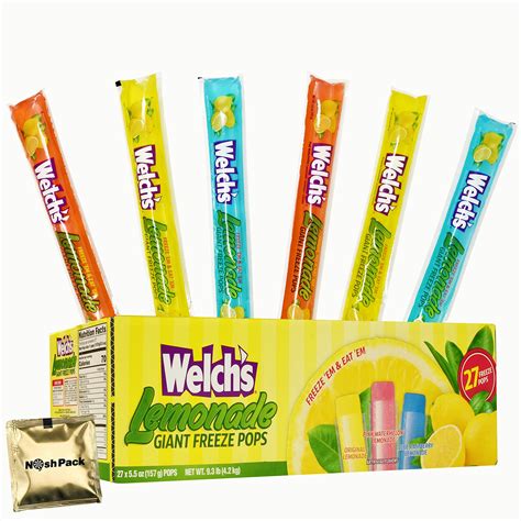 Buy Welchs Lemonade Giant Freeze Pops 55 Ounce Jumbo Ice Pops Bulk