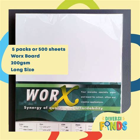 Wholesale 500pcs Worx Specialtyboard Paper 200gsm White Short A4 Or