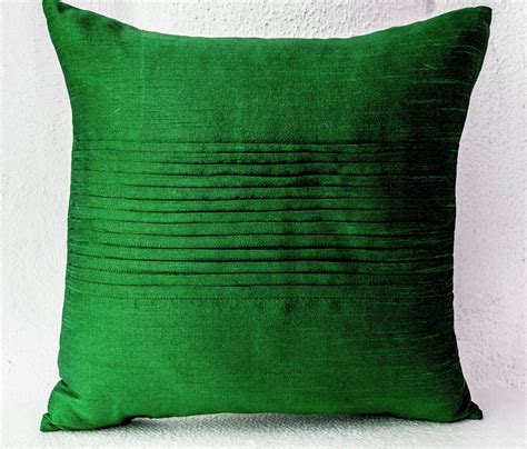 Emerald Green Throw Pillow Cushion Cover Textured Rippled Etsy