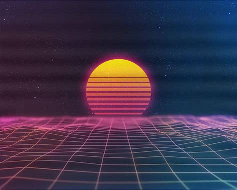 Sunset Game Retro Wallpapers Wallpaper Cave