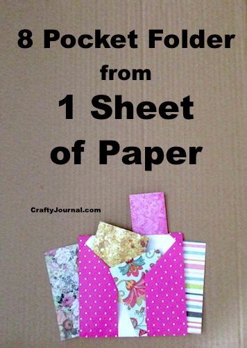 8 Pocket Folder From One Sheet Of Paper Diy Paper Paper Folder