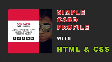 Create Card Profile Html Css How To Tutorials And Source Code By Tuts Code