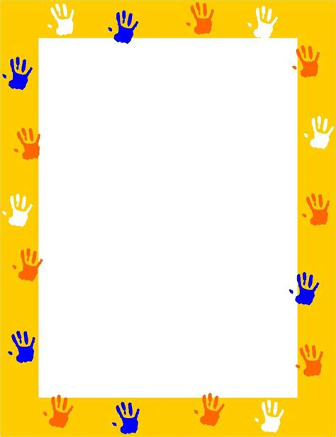 All i do is replace the paper. Free Handprint Border, Download Free Handprint Border png ...