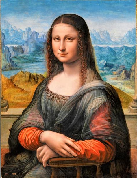 Mona Lisa Painting Digital Restored Edition Mona Lisa By Leonardo