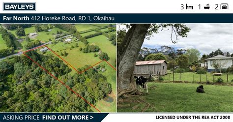 Rural Asking Price Nz429000 412 Horeke Road Rd 1 Okaihau Far