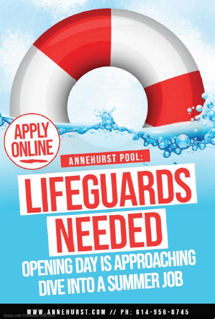 Lifeguards Needed Annehurst Pool Is Opening Annehurst Village