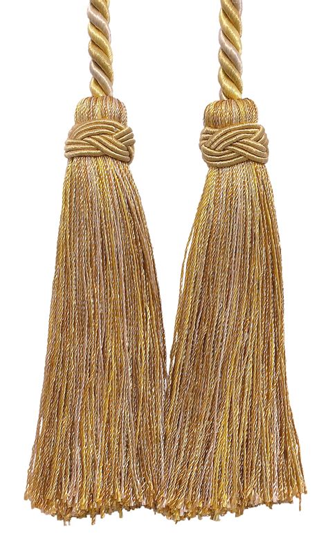 Double Tassel Antique Gold Tassel Tie With 4 Inch Tassels 26 Inch