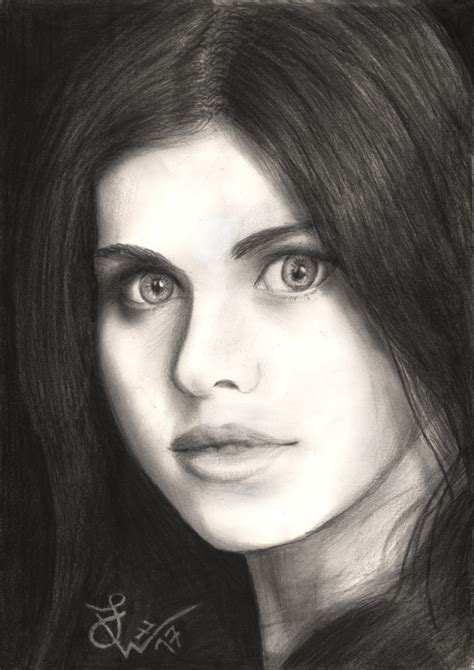 Alexandra Daddario Pencil Portrait By Thejulinator On Deviantart