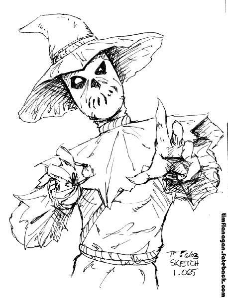 Scarecrow 6 03 Scarecrow Drawing Scarecrow Batman Scary Scarecrow