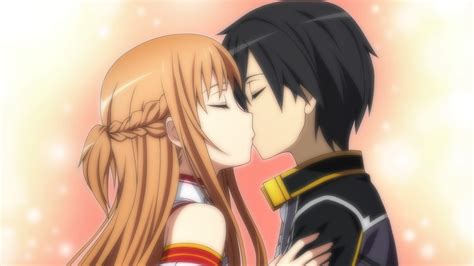 Image Kirito And Asuna Kiss Hfpng Sword Art Online Wiki Fandom